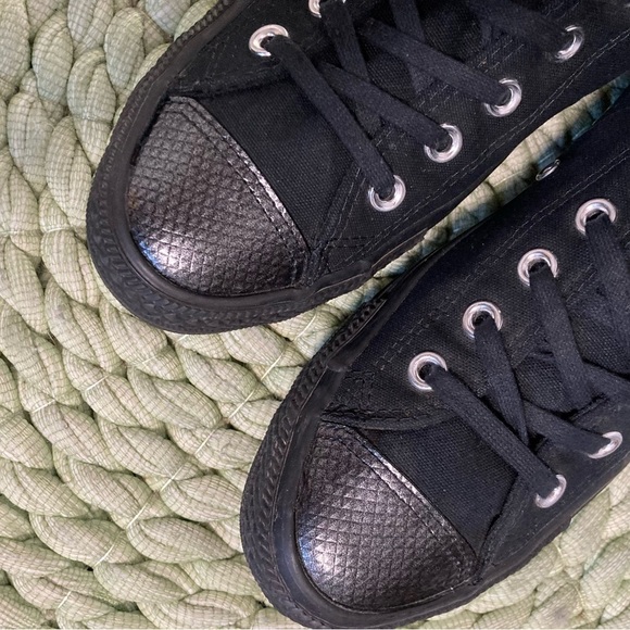 Converse Chuck Taylor All Star Hi Sneaker Black With Metallic Snakeskin Toe - Picture 6 of 8